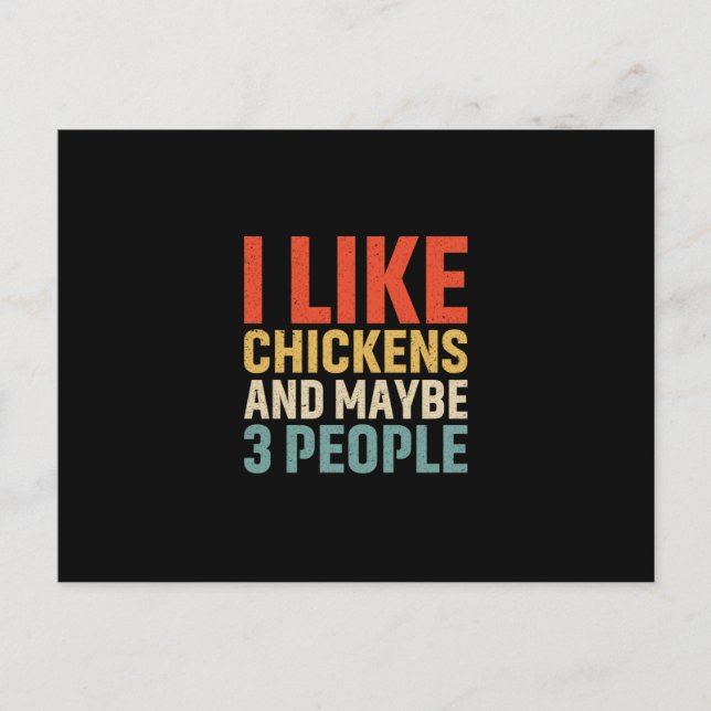 Postal El Arte De Pollo Me Gusta El Pollo (Anverso)