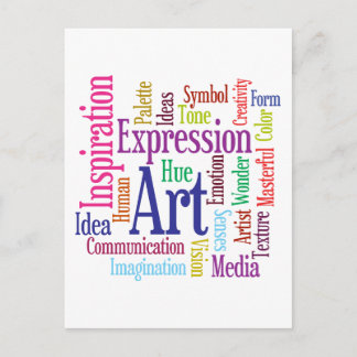 Postal El arte de una persona creativa e inspiración en l