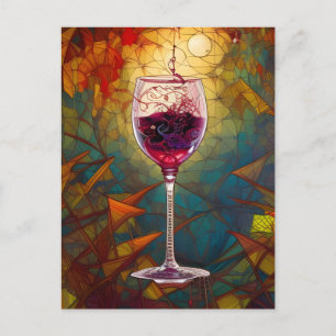 Postal El arte de verter vino encantado