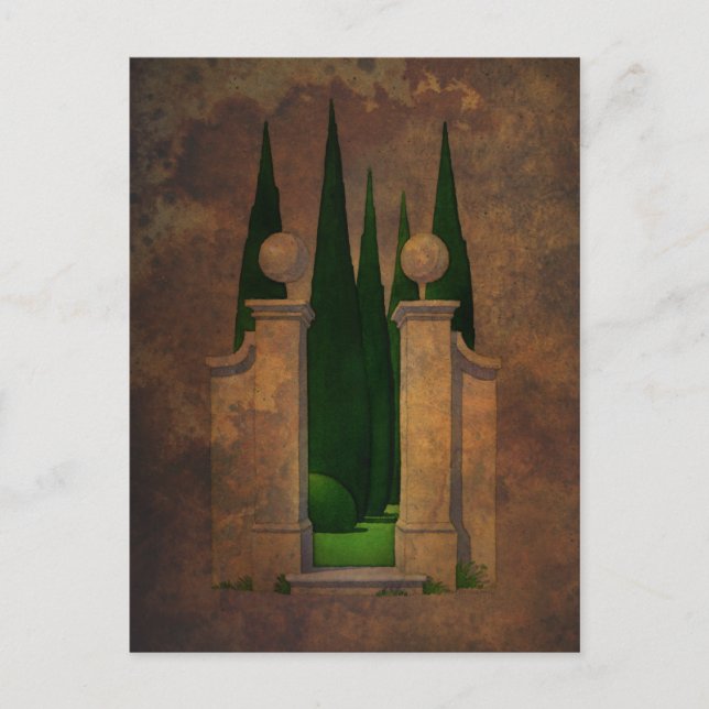 Postal El arte del jardín secreto (Anverso)