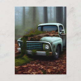 Postal El arte digital de los camiones abandonados