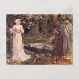 Postal El arte fino de Dante y Beatrice