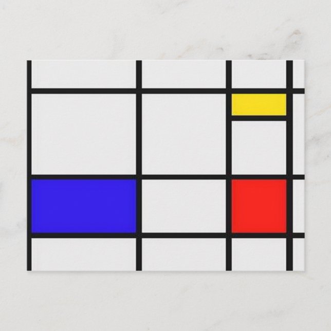Postal El arte moderno de Mondrian Piet (Anverso)