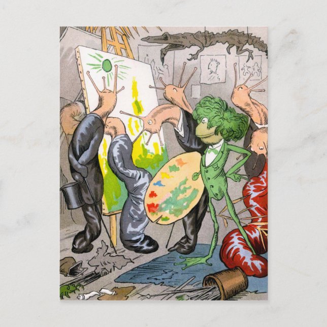 Postal El artista (Anverso)