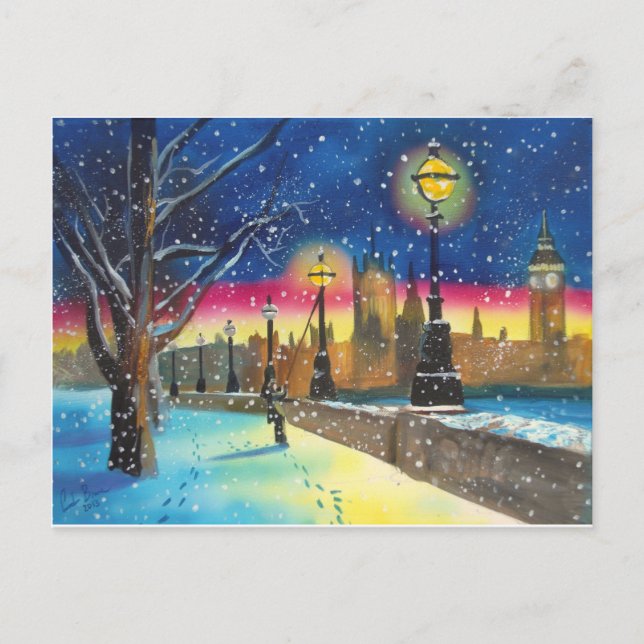 Postal El artista lamplicador de Londres, Gordon Bruce (Anverso)