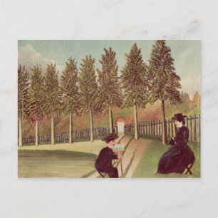 Postal El artista pintando a su esposa, 1900-05