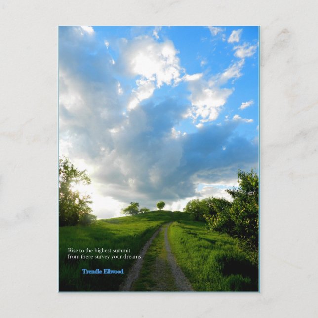 Postal El ascenso a la colina Radar, Atenas, Ohio (Anverso)