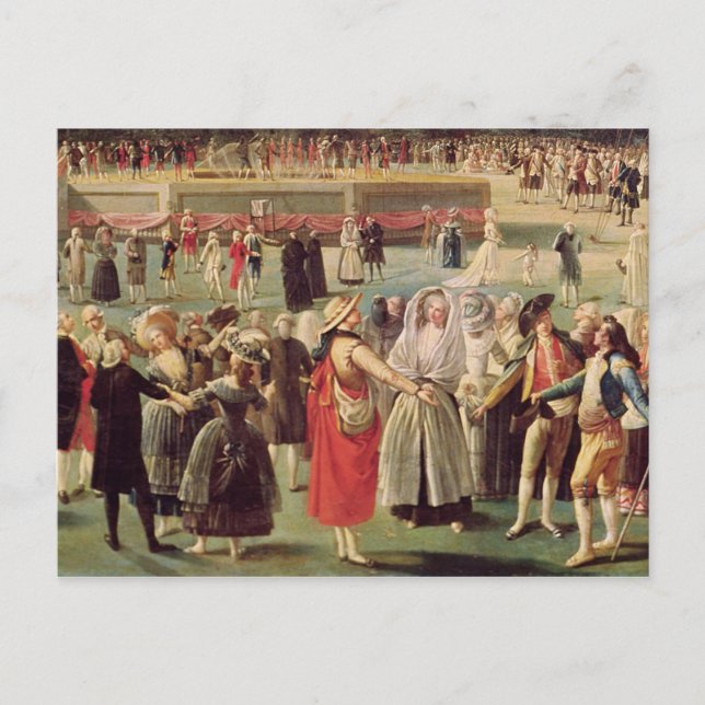 Postal El ascenso del globo Montgolfier (Anverso)