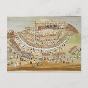 Postal El asedio de Atenas en 1827, del Pictorial Hi