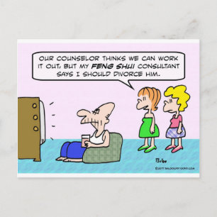 Postal El asesor de Feng Shui recomienda el divorcio.