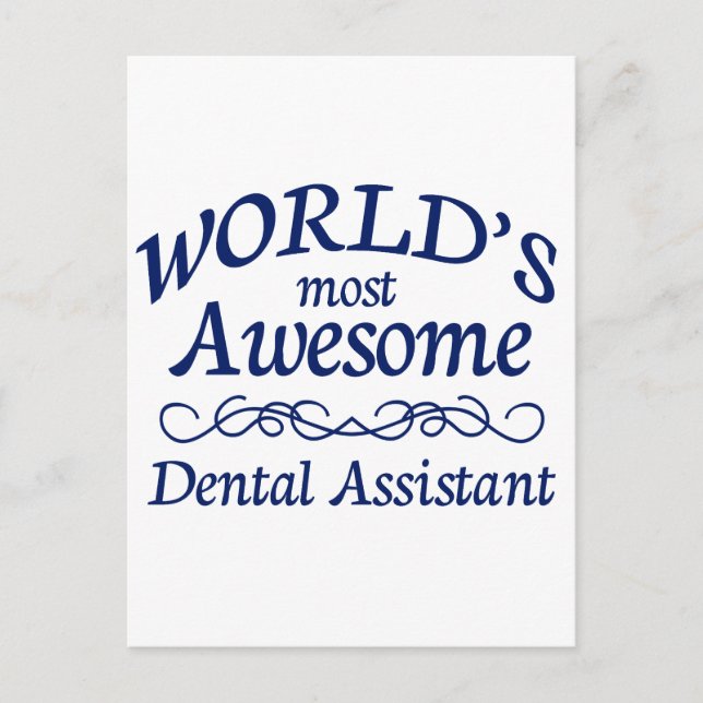 Postal El asistente dental más asombroso del mundo (Anverso)
