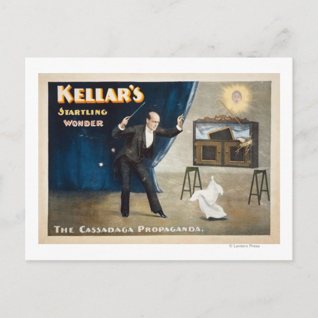 Postal El asombroso Poster mágico de Kellar (Anverso)