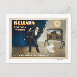 Postal El asombroso Poster mágico de Kellar