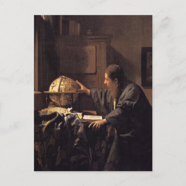 Postal El astrónomo (Anverso)