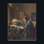 Postal El astrónomo de Johannes Vermeer<br><div class="desc">El astrónomo de Johannes Vermeer</div>