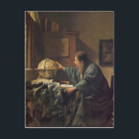 Postal El astrónomo de Johannes Vermeer<br><div class="desc">El astrónomo de Johannes Vermeer</div>