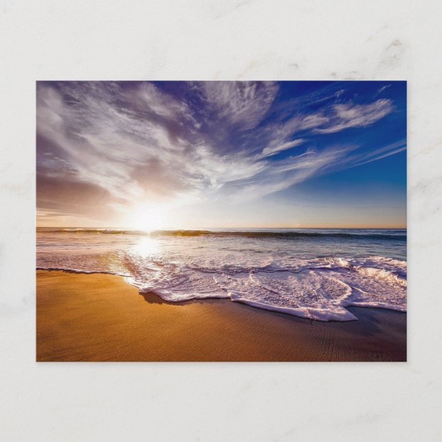 Postal El atardecer de California (Anverso)