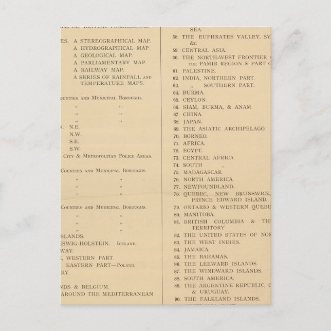 Postal El atlas de Londres de Stanford sobre geografía un (Anverso)