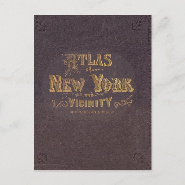 Postal El Atlas de Nueva York (Anverso)