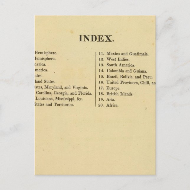 Postal El atlas escolar americano de Grigg (Anverso)