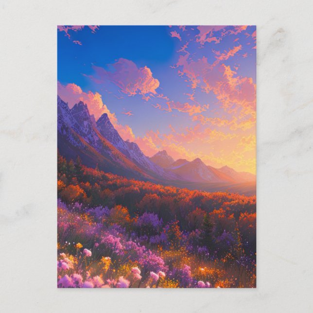 Postal El atractivo mágico del colorido valle (Anverso)