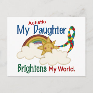 Postal El autismo acentúa mi mundo 1 hija