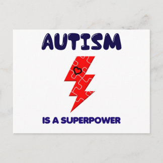 Postal El autismo es superpotencia, condición mental, sal