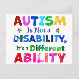 Postal El AUTISMO no es una discapacidad