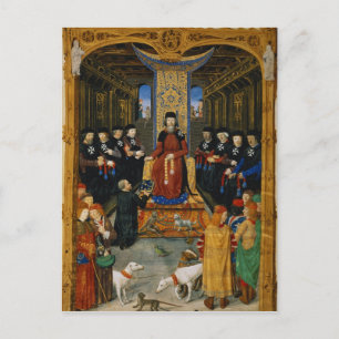 Postal El autor dedicando su libro