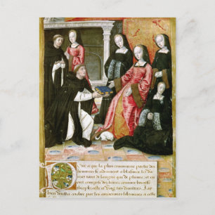 Postal El autor ofrece su libro a Ana de