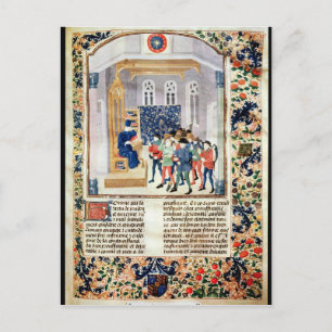 Postal El autor presenta su libro a los campesinos