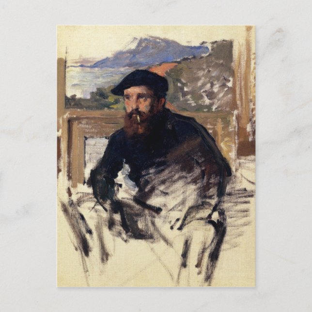 Postal El autorretrato de Claude Monet en su ayudante (Anverso)