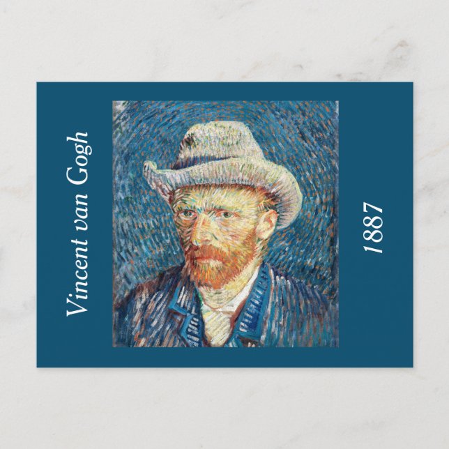 Postal El autorretrato de Vincent van Gogh (Anverso)