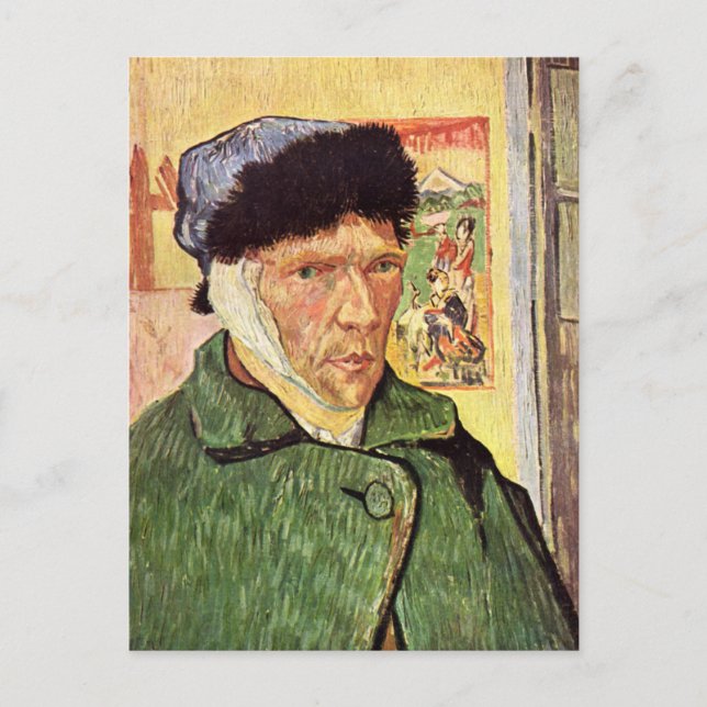 Postal El autorretrato de Vincent Van Gogh (Anverso)