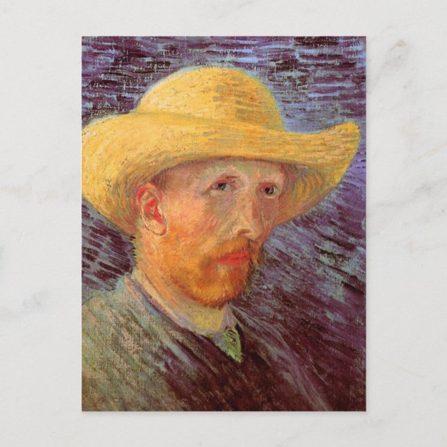 Postal El autorretrato de Vincent van Gogh con Gorra de p (Anverso)