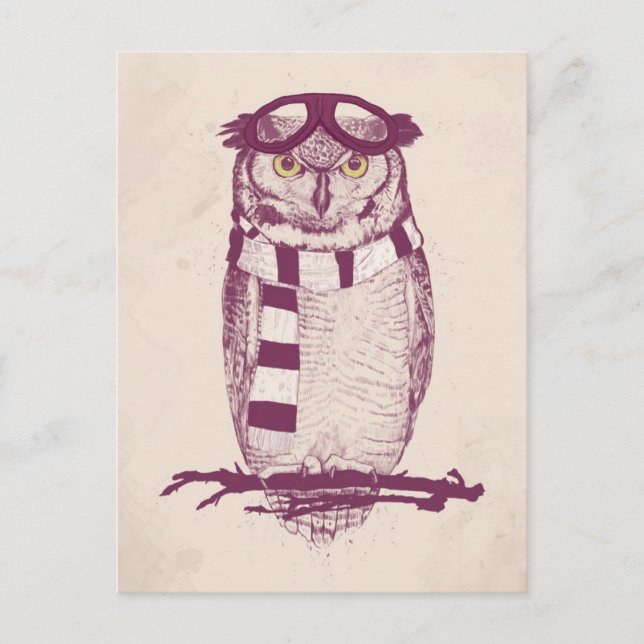 Postal El aviador (Anverso)