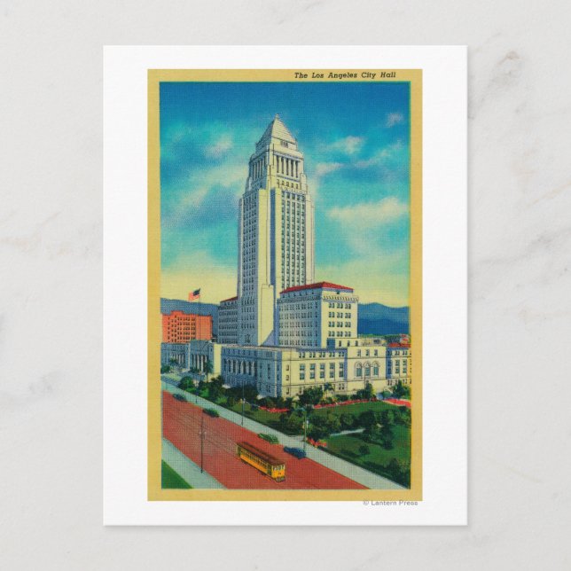 Postal El ayuntamiento de Los Ángeles (Anverso)