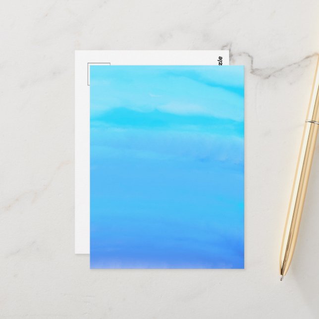 Postal El azul como el arte abstracto del cielo (Anverso/Reverso In Situ)