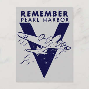 Postal El azul de WWII recuerda el Pearl Harbor