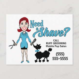 Postal El azul turquesa necesita un Groomer Mascota nervi