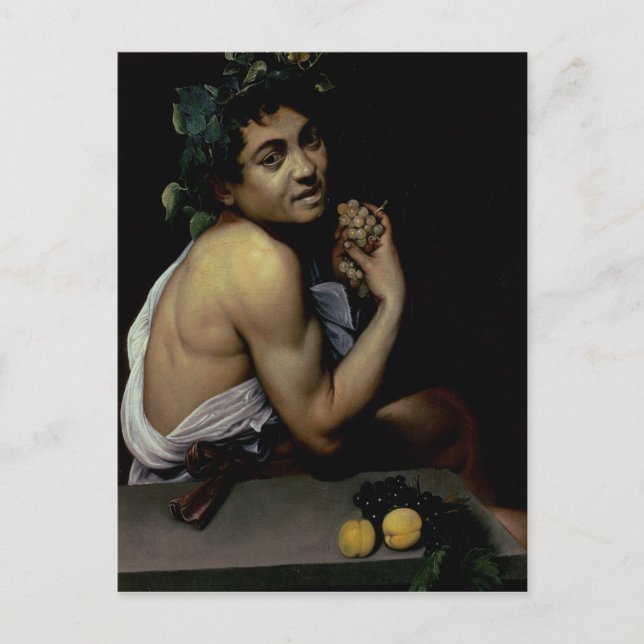 Postal El baco enfermo, 1591 (Anverso)