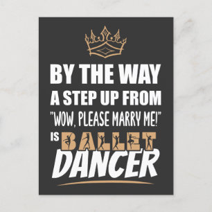 Postal El bailarín de ballet es lo más atractivo. Fun Gif