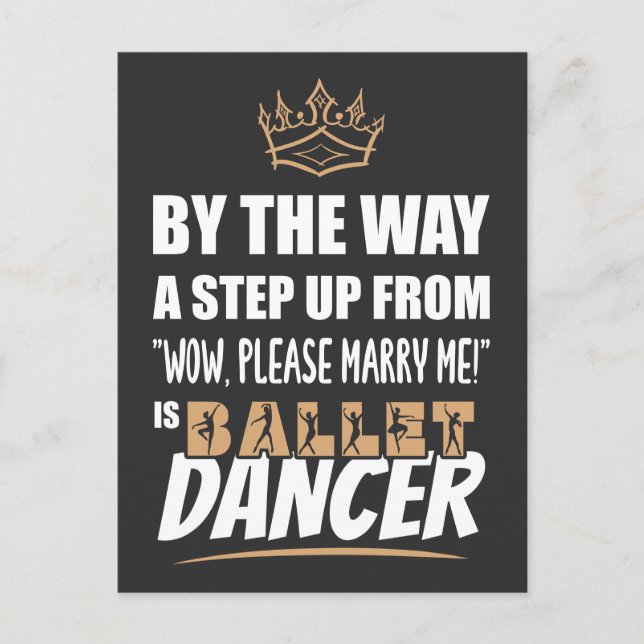 Postal El bailarín de ballet es lo más atractivo. Fun Gif (Anverso)