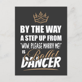 Postal El bailarín de ballet es lo más atractivo. Fun Gif