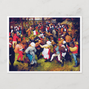 Postal El baile Boda, Pieter Bruegel