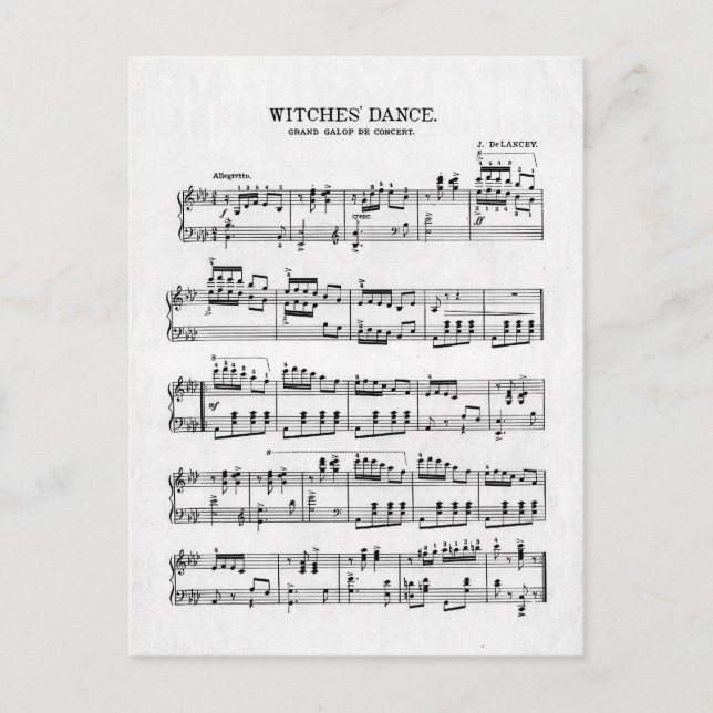 Postal El baile de las brujas (Anverso)