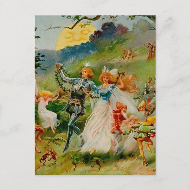 Postal “El baile de las hadas” de ES Hardy (Anverso)