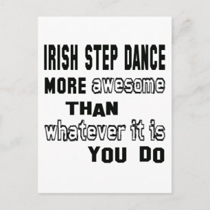 Postal El baile Irish Step es más impresionante que cualq