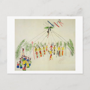 Postal El Baile Shoshone Sun (pigmento sobre muselina)