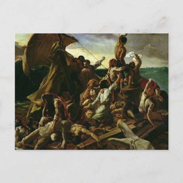 Postal El baldaquino de la Medusa Théodore Géricault (Anverso)